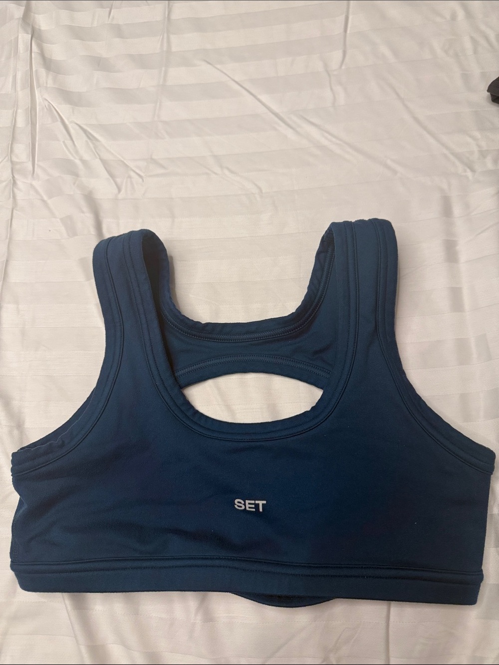 SET ACTIVE Women's Navy Sports Bra - Supportive Racerback
